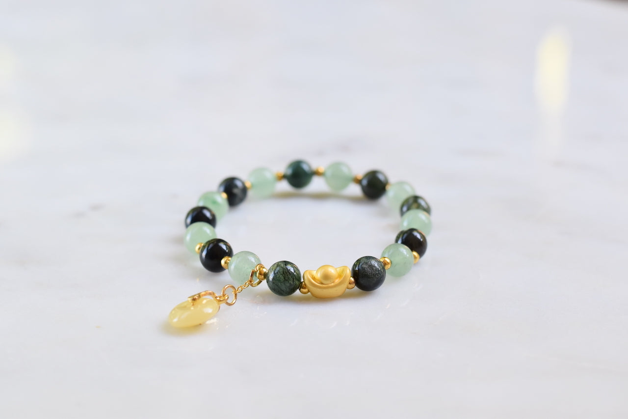 Moss Agate with Green Aventurine