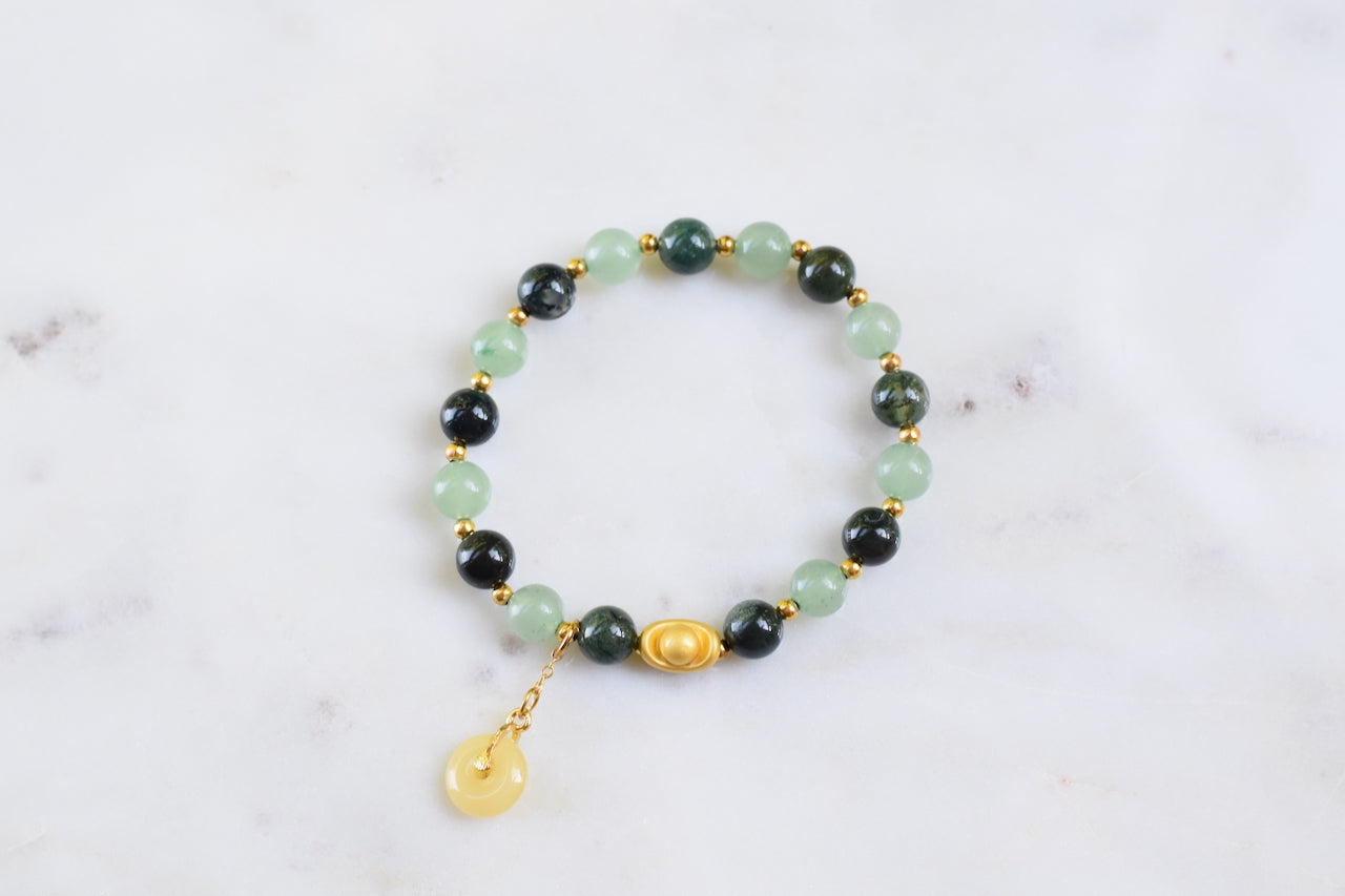 Moss Agate with Green Aventurine